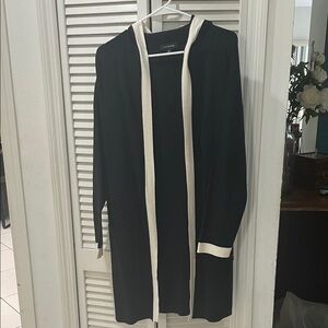 Elegant Black and White Women's Cardigan